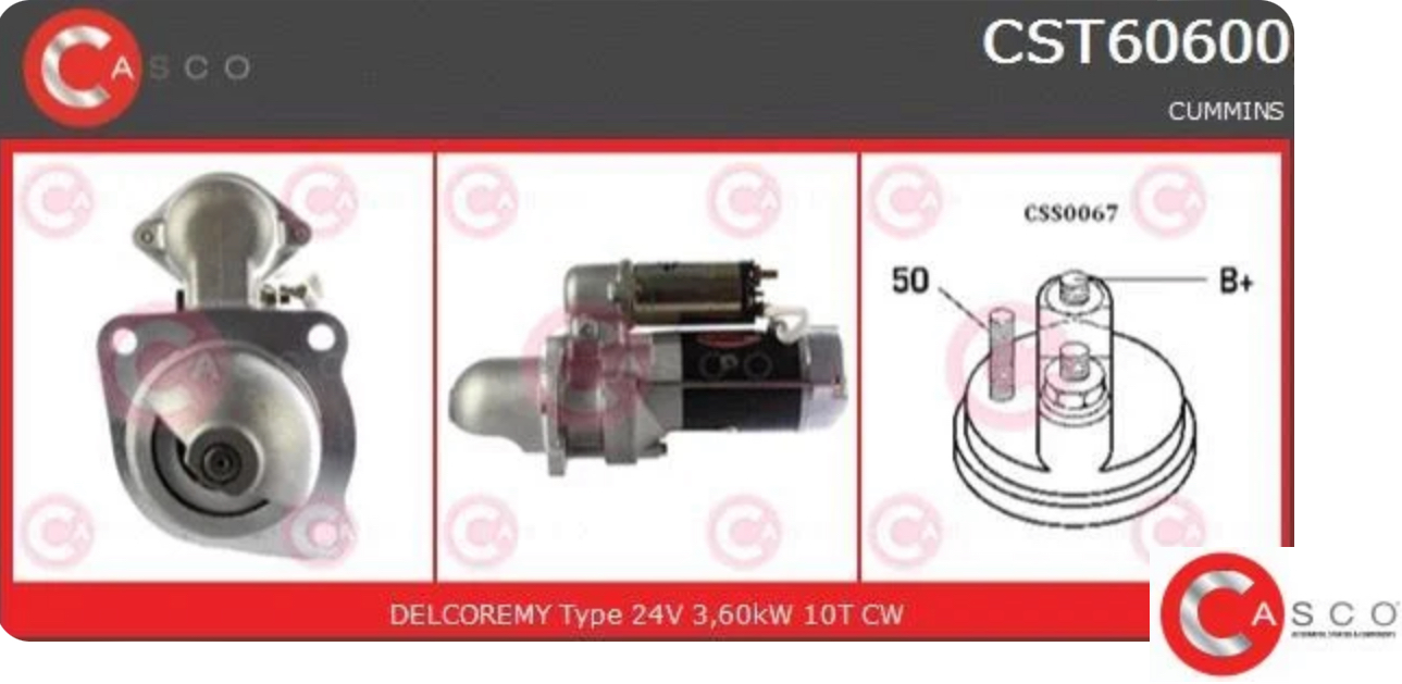 CST60600GS Anlasser DELCO REMY NEU