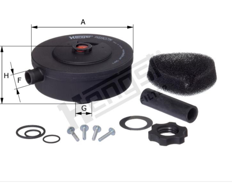 Hengst Ölabscheider Kurbelgehäuseentlüftung AS907MD689