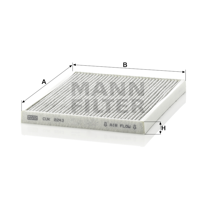 Mann Kabinenfilter mit Aktivkohle CUK2243