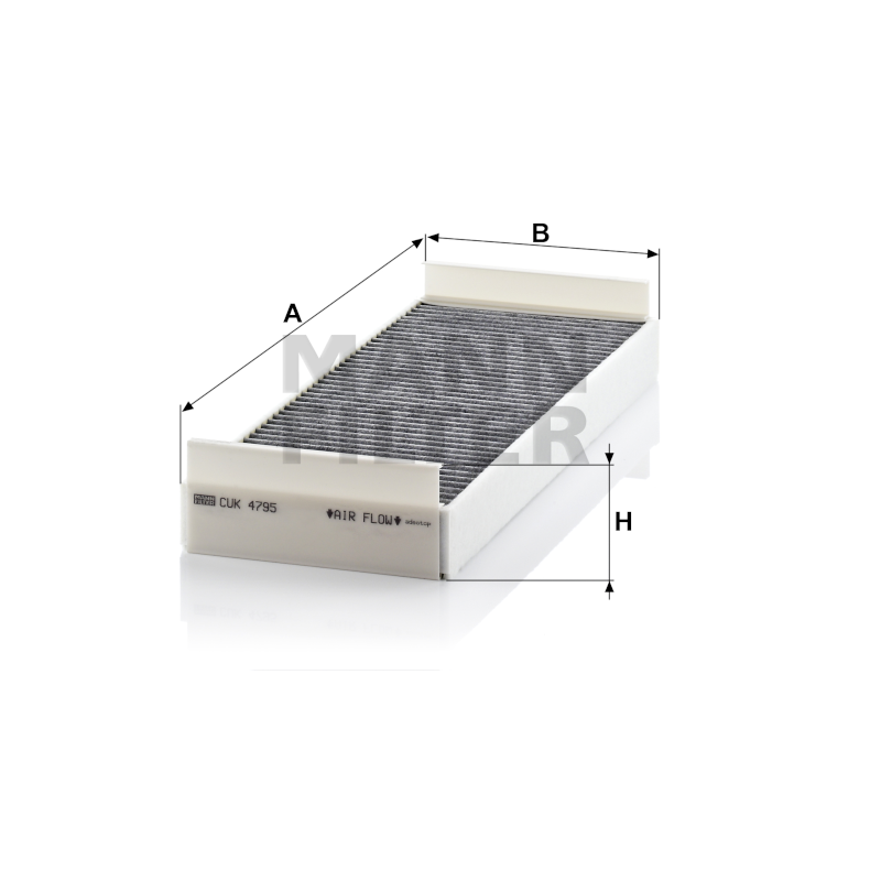 Mann Kabinenfilter mit Aktivkohle CUK4795