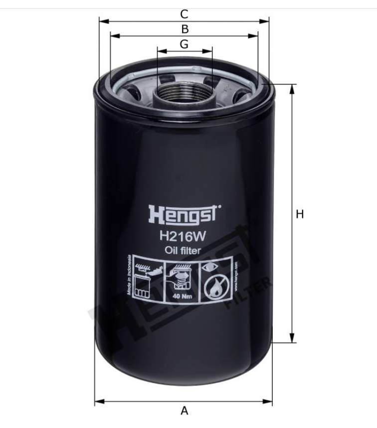 Hengst Ölfilter H216W