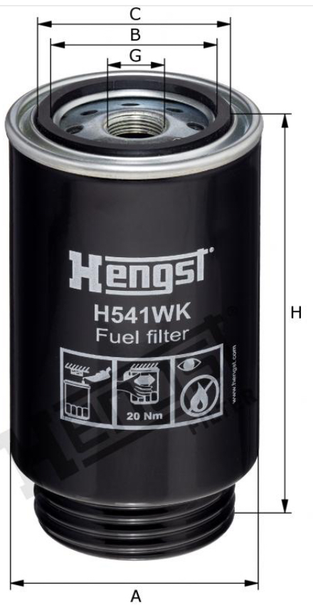 Hengst Kraftstofffilter H541WKD540