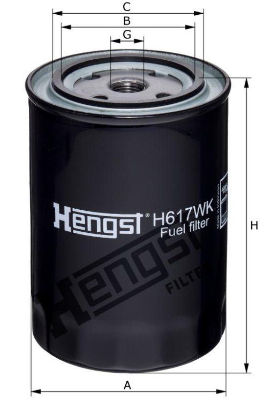 Hengst Kraftstofffilter H617WKD725