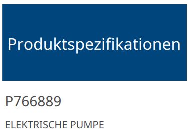 Donaldson Pumpe elektrisch P766889