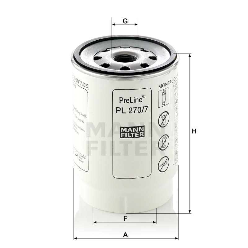 Mann Kraftstofffilter PL270/7x