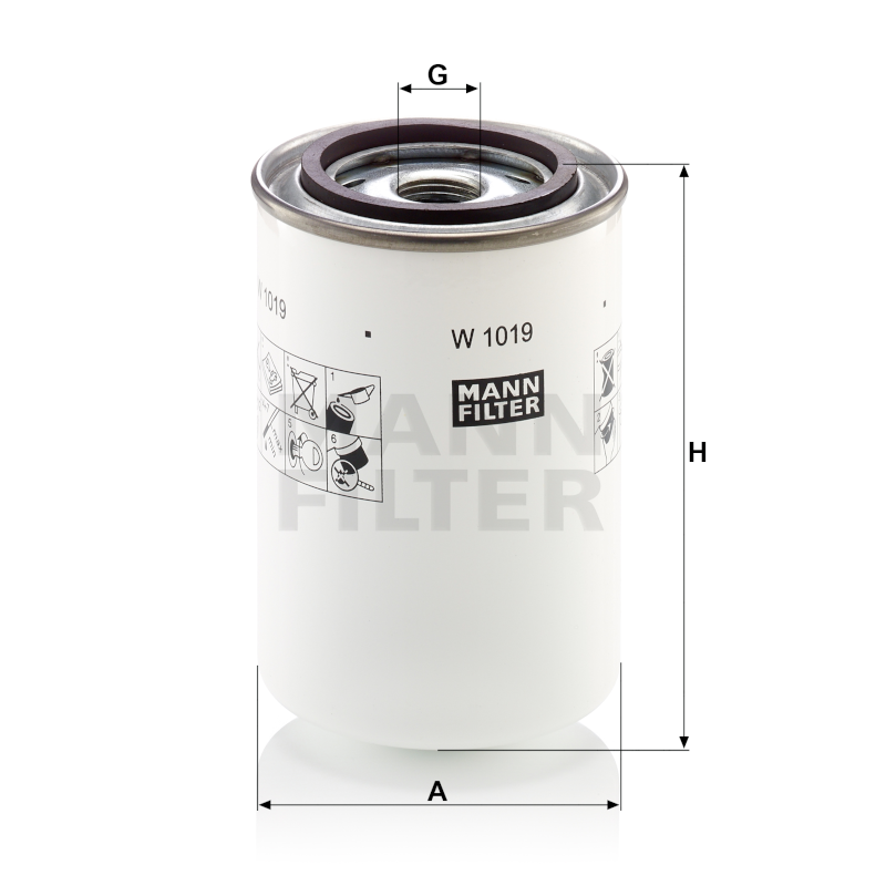 Mann Hydraulikfilter W1019