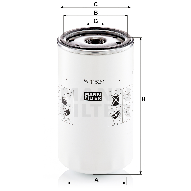 Mann Ölfilter W1152/1