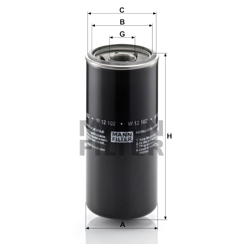 Mann Ölfilter W12102