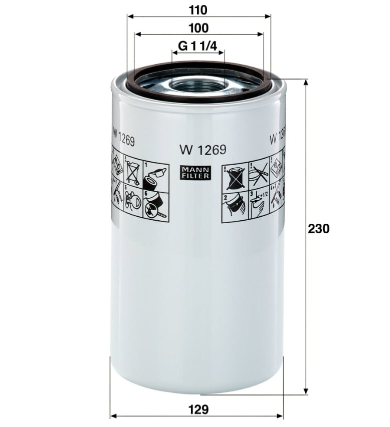 Mann Hydraulikfilter W1269