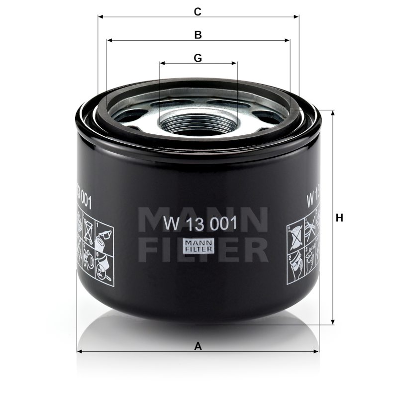 Mann Hydraulikfilter W13001