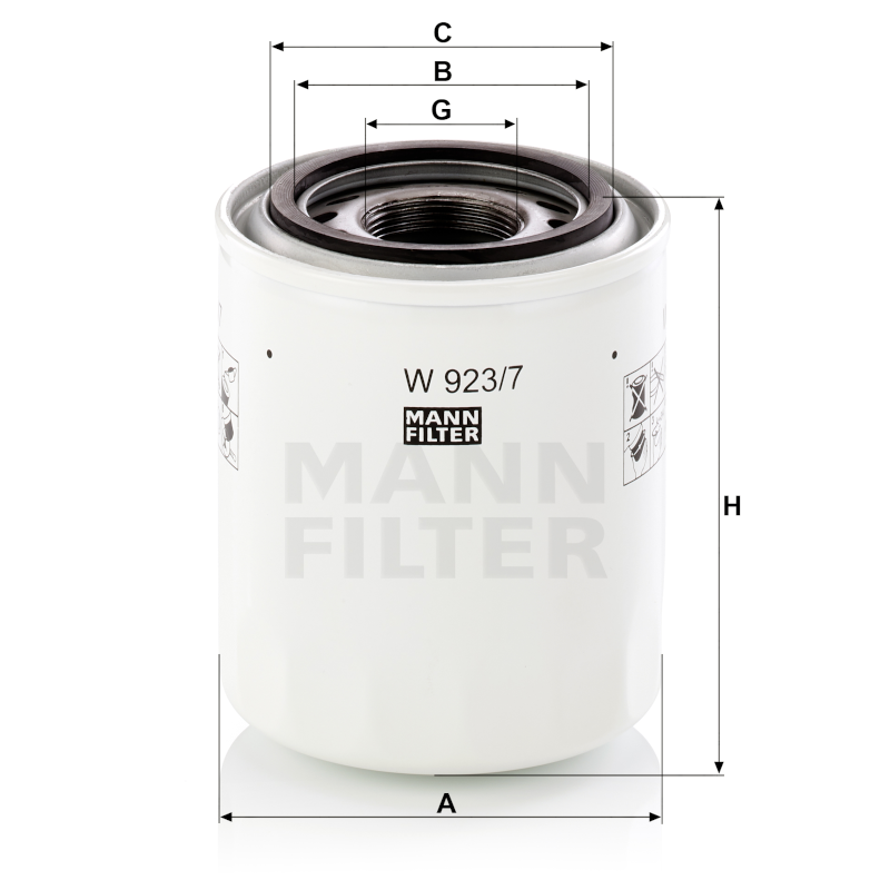 Mann Hydraulikfilter Getriebe W923/7