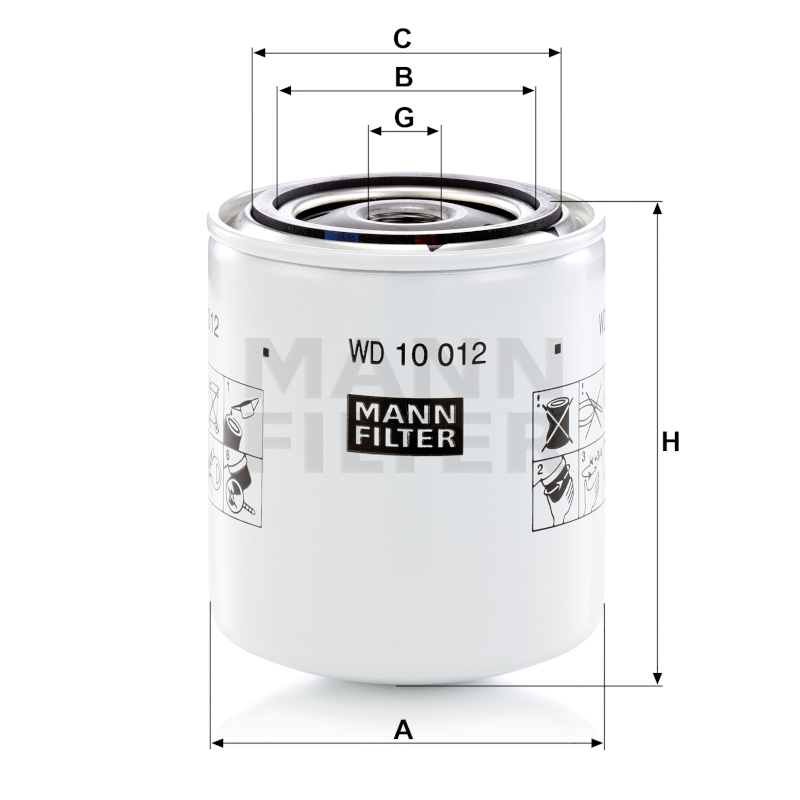 Mann Hydraulikfilter WD10012