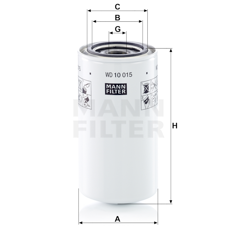 Mann Hydraulikfilter WD10015