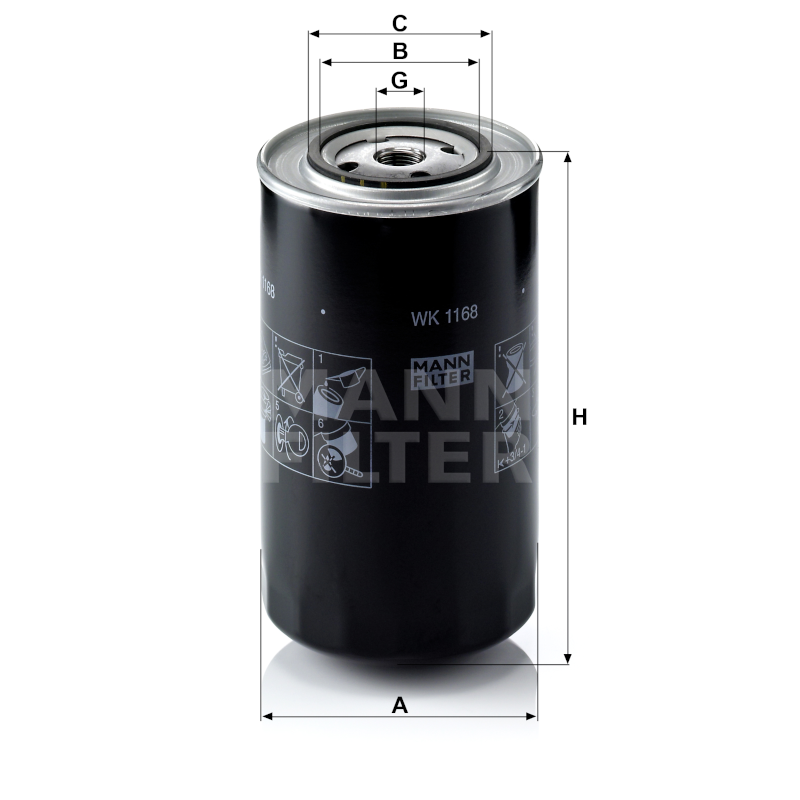 Mann Kraftstofffilter WK1168