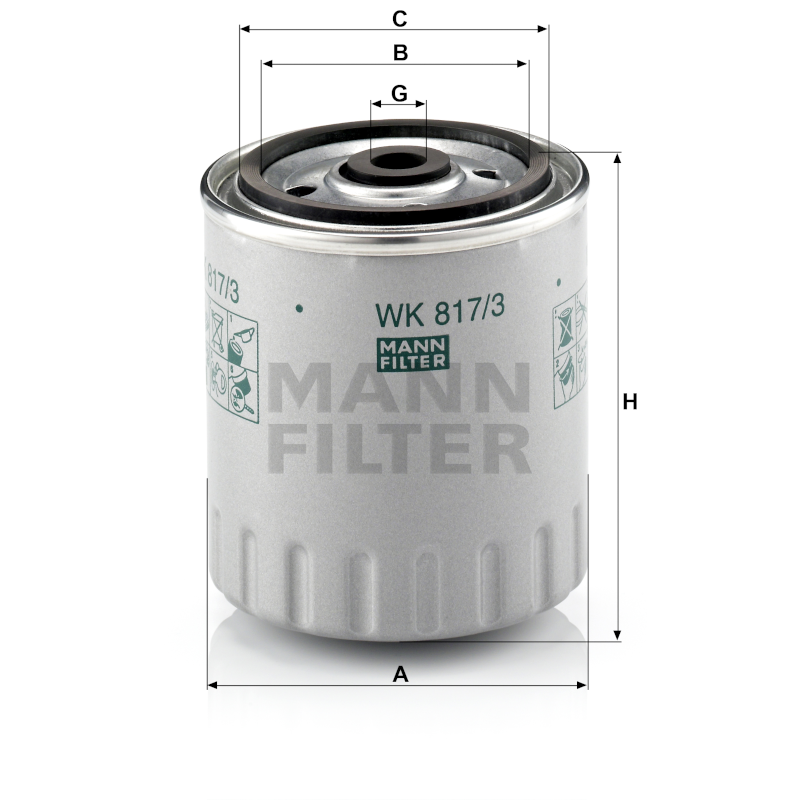 Mann Kraftstofffilter WK817/3x