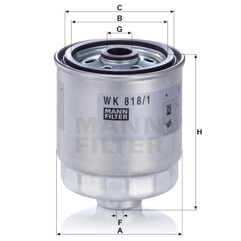 Mann Kraftstofffilter WK818/1