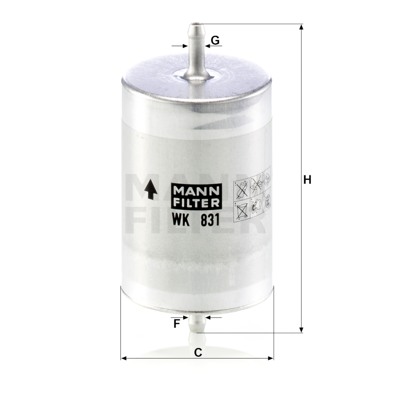 Mann Kraftstofffilter WK831