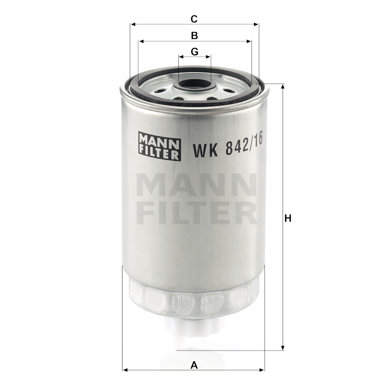 Mann Kraftstofffilter WK842/16