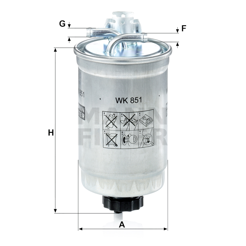 Mann Kraftstofffilter WK851