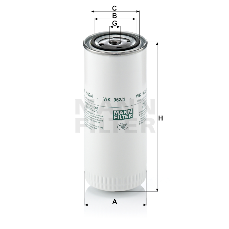 Mann Kraftstofffilter WK962/4